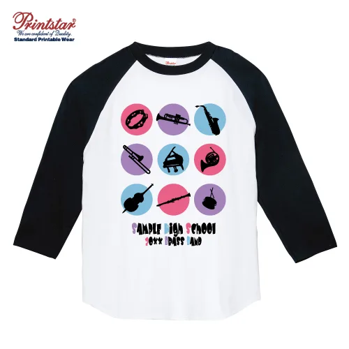 ラグラン7分袖Tシャツ（107-CRB）の商品写真